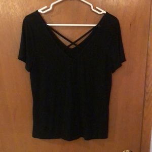 Black criss cross top